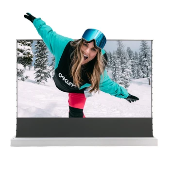 VIVIDSTORM 72-инчов Самоподъемный Roll екран с черен кристал ALR 0.8 За Длиннофокусного домашно кинопроектора HD, 4K