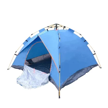 Удобства за активен отдих Двупластова Палатка за Къмпинг, за 2-3-4 Души Автоматична Кутия быстрооткрывающиеся Слънчеви Непромокаеми Ветроупорен Палатки